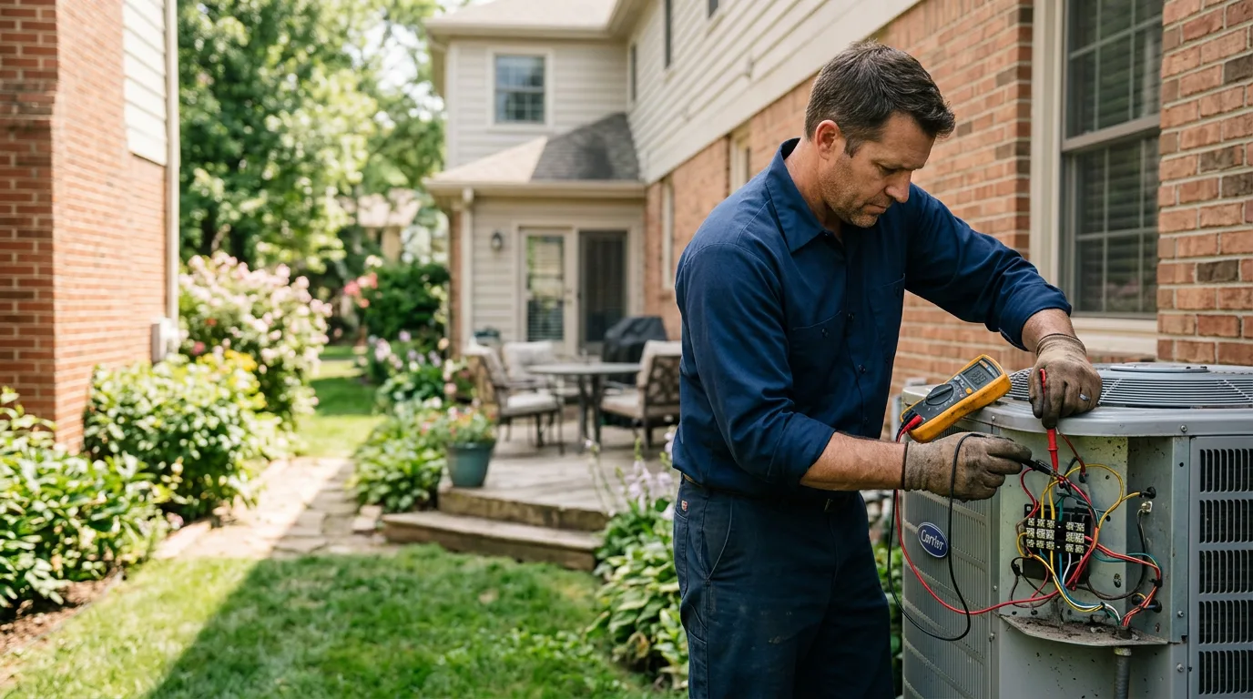 HVAC technician working near Rowlett, TX